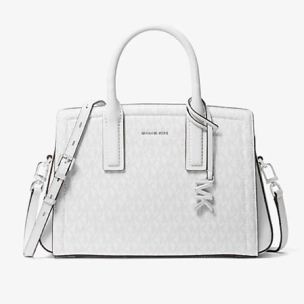 Michael Kors Top Handle Crossbody Logo White Handbag